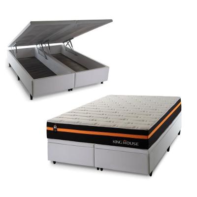 Cama Box Baú Sirius com Molas Ensacadas 193x203 King House