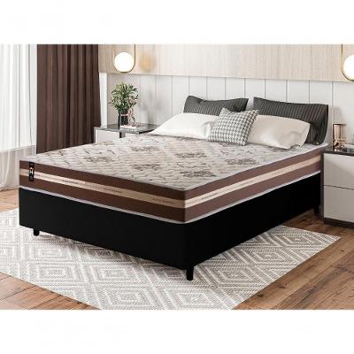 Cama Box Espuma Chicago Casal 138x188 Preto King House