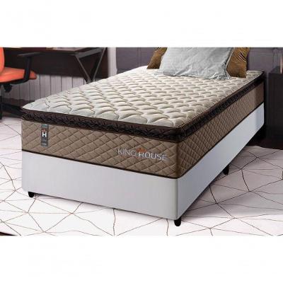 Cama Box Espuma Atlanta Solteirão 96x203 Bege King House
