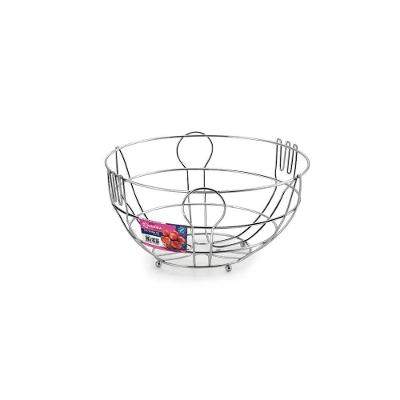Fruteira de Mesa Querida Cromado em Aço com Acabamento Elegante Prata Arthi