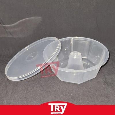 Forma para Mini Pudim Descartável 250ML com Tampinha 24 Unidades Transparente Higipack