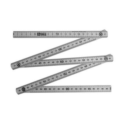 Escala Métrica Plástica 1 Metro Branca para Medições Precisas com 5 Dobras Branco Dtools