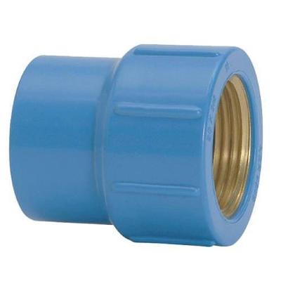 Luva Hidráulica Luva Azul 25MM X 1-2'' PN 750 KPA com Junta Soldável Roscável em Latão Azul Amanco