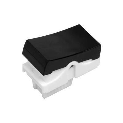 Interruptor Simples Módulo Preto Linha Slim com Design Elegante e Moderno Preto Ilumi Materiais