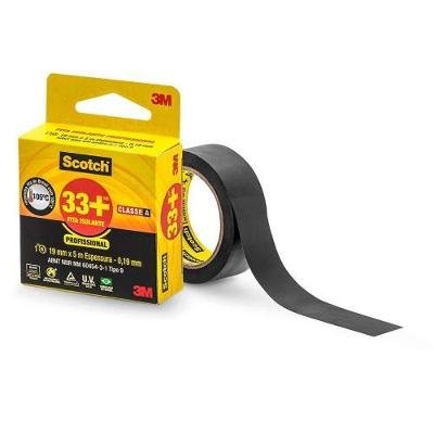 Fita Isolante Elétrica 33+ 5 METROS para Isolação Até 750V com Resistência a Raios UV Preto Fitá