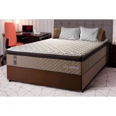 Cama Box Espuma Atlanta Casal 138x188 Marrom King House