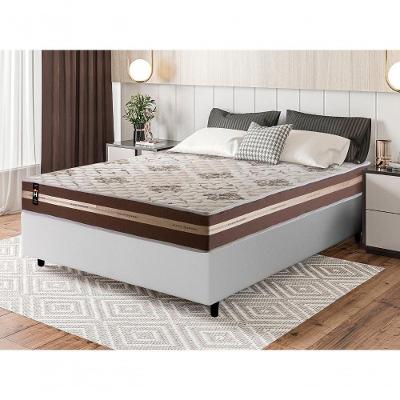Cama Box Espuma Chicago Casal 138x188 Marrom King House