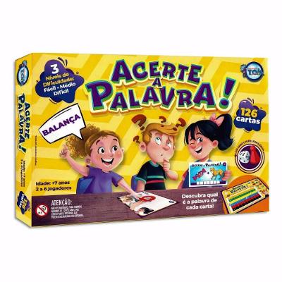 Jogo de Tabuleiro Jogo Acerte a Palavra - Troia Educativo para Leitura e Vocabulário Toia Brinquedos
