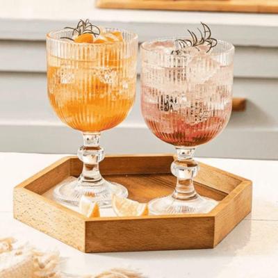 Jogo de Taças Vidro 6 Taças 300 ml 6 Taças 70 ml para Vinho e Licor em Vidro Lapidado