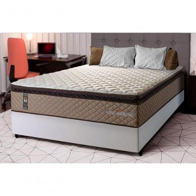 Cama Box Espuma Atlanta Casal 138x188 Branco King House