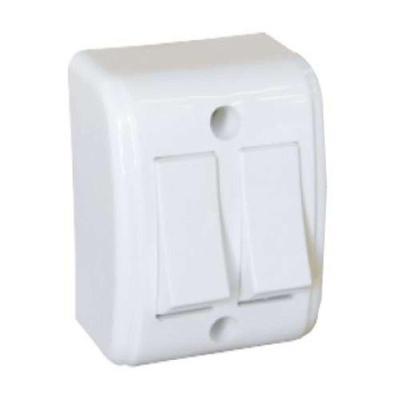 Interruptor 2 Teclas Simples 13710 com Design Moderno Branco Mectronic
