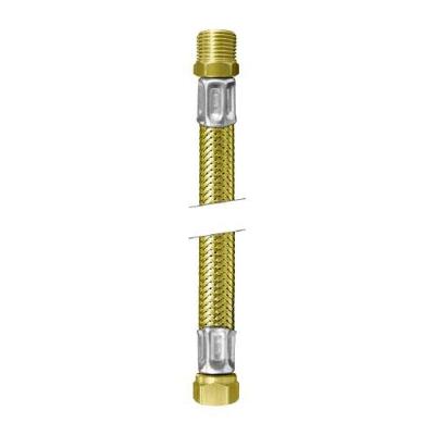 Gás Ligação Flexível Roco Tombak 1-2 (m) X 1-2 (F) para Gás com Conexões Macho Fêmea 1,0M