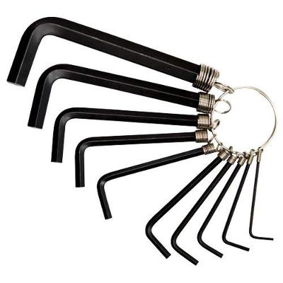 Jogo de Chave Hexagonal 1 e 5 a 10mm 10 Peças em Aço Carbono para Parafusos Sextavados Dtools