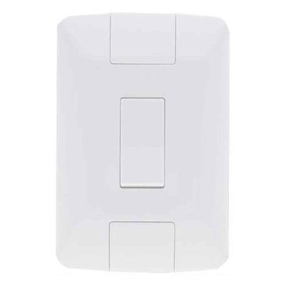 Interruptor Simples Linha Aria 6A com Suporte de Fixação Facilitada Branco Tramontina