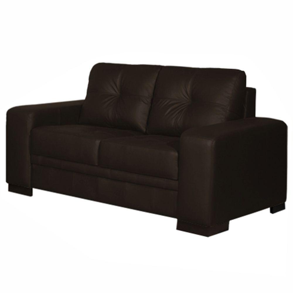Sofá 2 Lugares 170cm Milano Couro Marrom Fosco Gran Belo - 1