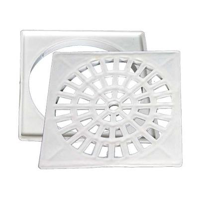 Grelha para Caixa Sifonada Quadrada 100MM Branca com Suporte em Polietileno Resistente Plastipan