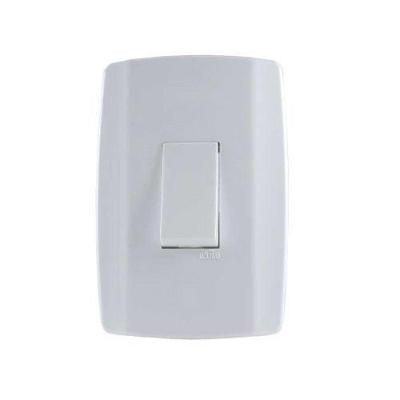 Interruptor Simples Horizontal Linha Slim 250V 10A com Design Moderno Ilumi Materiais Elétricos
