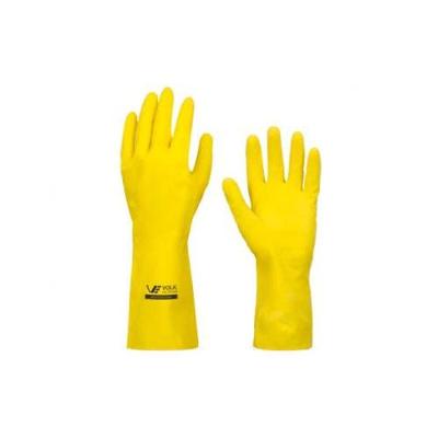 Luva Multiuso Látex Standard 9 (g) com Látex Flexível e Algodão Flocado Antiderrapante Volk