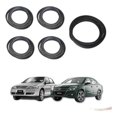 Kit Borracha de Vedação Automotiva para Portas e porta-malas Astra Vectra Após 95 Preto Compatível