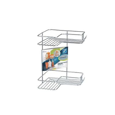 Cantoneira Dupla para Box Dupla Premium 1255 em Aço Inox Resistente e Durável Cromado Arthi