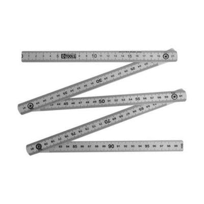 Escala Métrica Plástica 2 Metros 10 Dobras Branco Dtools