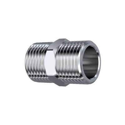 Nipel 1-2'' Macho X Macho Cromado para Conexão de Tubos Alta Resistência Prata Roco