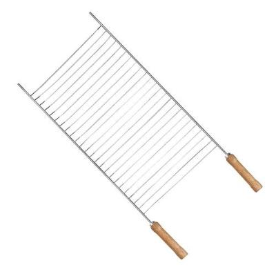Grelha para Churrasco Simples 71cm em Arame Cromado Fácil de Limpar para Assar Alimentos Prata Mor