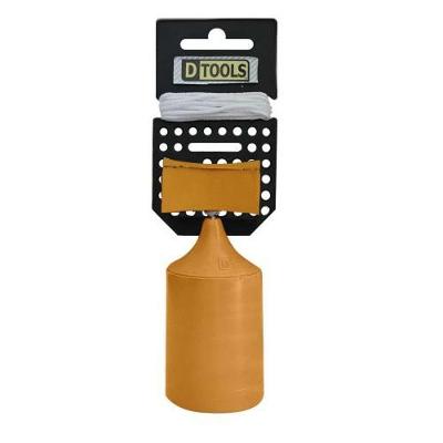 Prumo Plástico 410g Barbante Branco Pvc 50mm Diâmetro 10cm Altura para Alinhamento Vertical Laranja