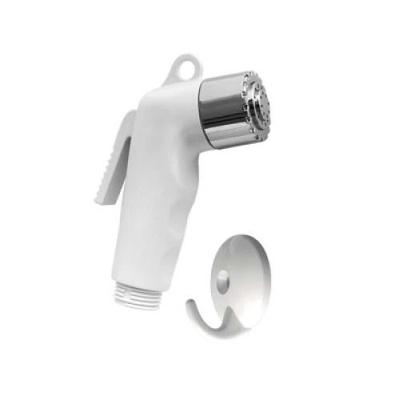 Gatilho para Ducha Higiênica Pop Pressão 40 com Suporte Tipo Gancho Branco-cromado ABS