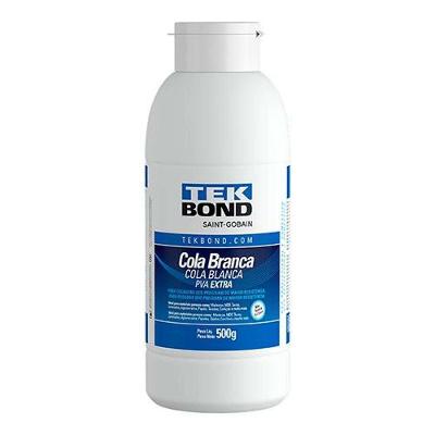 Cola Branca PVA Extra para Madeira 500G Branco para Fórmica, Aglomerados e Papelão Tekbond