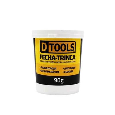 Fecha Trinca Acrílico Flexível 90G Branco para Reparar Imperfeições em Madeira e Alvenaria Dtools