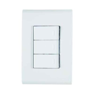 Interruptor Simples Linha Liz Conjunto 3 Peças 10A Sistema Modular Branco Tramontina