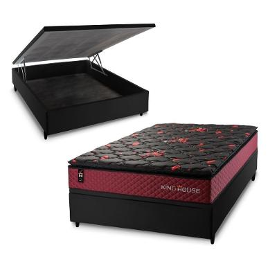 Cama Box Baú Toronto 138x188 com Molas Ensacadas King House