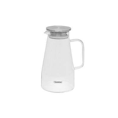 Jarra em Vidro Borossilicato com Tampa em Aço Inox 1,8L Transparente Tramontina