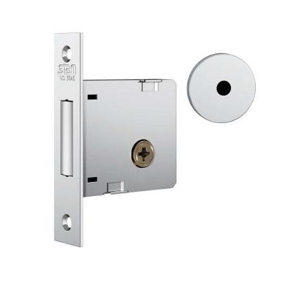 Fechadura Auxiliar 1004 Roseta Inox com Chave Tetra, Kit 2 Fechaduras e 4 Chaves Inox Escovado Inox