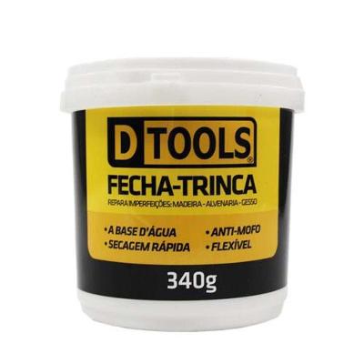 Fecha Trinca Acrílico Flexível 340G Branco para Reparar Madeira Alvenaria e Gesso com Massa Leve