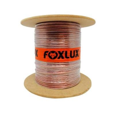 Fio para Áudio Fio Bicolor 1,50MM (2X14 AWG) 100M para Sonorização Ambiente e Automotiva Preto