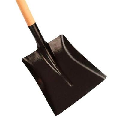 Pá Quadrada N 4° com Cabo Plástico D para Jardinagem e Obras Resistente e Ergonômica Preto Dtools