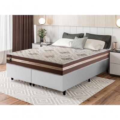 Cama Box Chicago Espuma Queen 158x198 Branco King House
