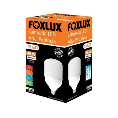 Lâmpada LED Alta Potência 40W 6500K Bivolt com 3600 LÚMENS Luz Branca Foxlux