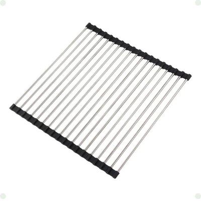 Escorredor Dobrável para Pia 35 X 37 cm para Secar Louças em Inox 90% e PP 10% Inox Casita
