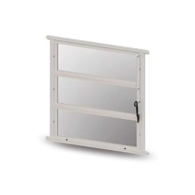 Janela Basculante de Alumínio com Vidro Branca 60x60cm Abertura Comum Alumasa