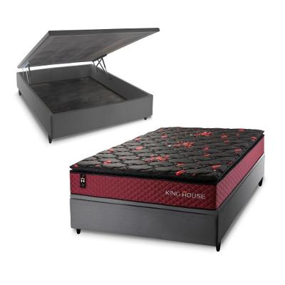 Cama Box Baú Toronto 138x188 com Molas Ensacadas King House