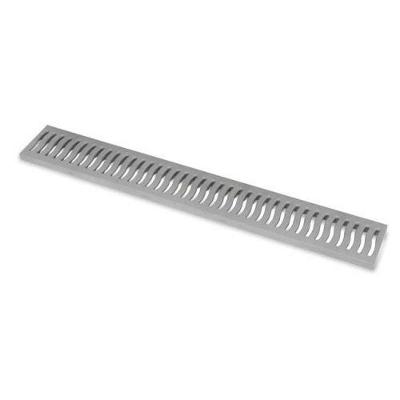 Grelha para Calha de Piso 100x15x15cm Suporta Até 1 e 5 Ton Cinza Roma