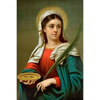Quebra-cabeça Religiosas de Deus Santa Luzia de 300 Peças Indicado para Idosos Atividade Relaxante
