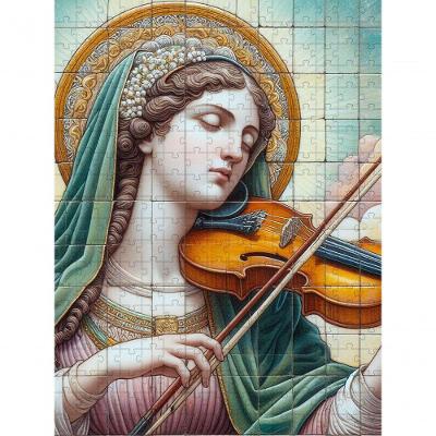 Quebra-cabeça Religiosas de Deus Santa Cecília de 300 Peças para Idosos Atividade Relaxante Coleção