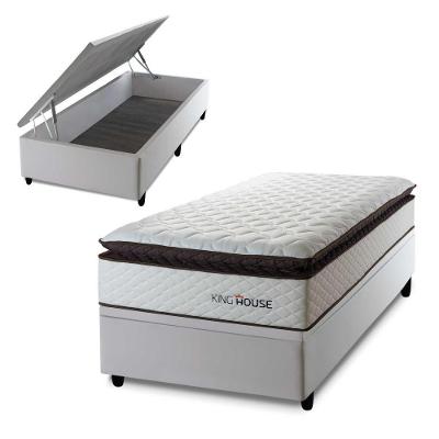 Cama Box Baú San Diego 88x188 Branco Espuma D33 King House