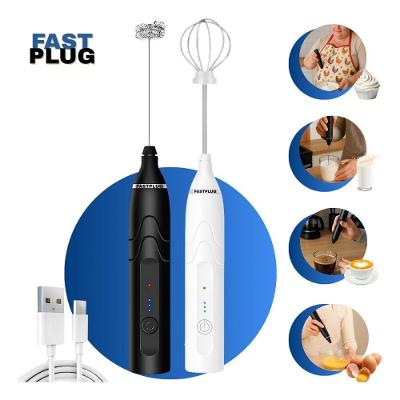 Mixer Misturador de Bebidas Portátil de Mão Recarregável Usb Branco 110V