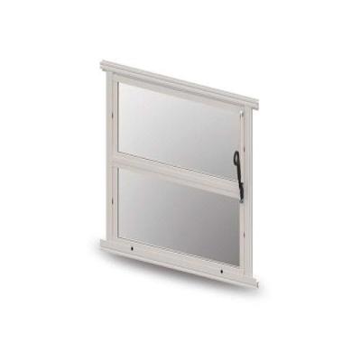 Janela Basculante Branca 40x40cm Abertura Alumínio 40x40cm Vidro Comum Branco