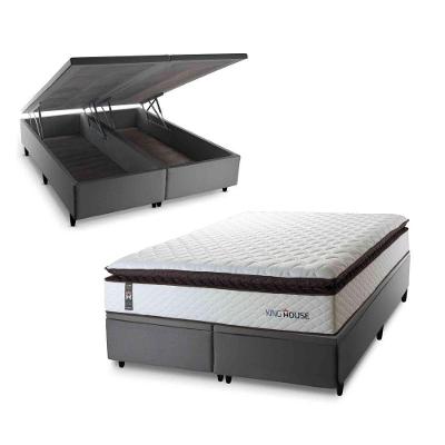Cama Box Baú San Diego Espuma D33 193x203 Branco King House